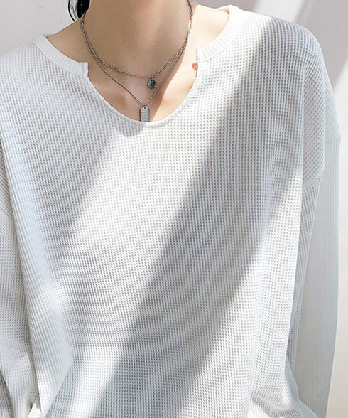 ワッフルロングリラックスTee